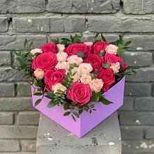 Цветочная композиция из Розы в коробке в Горшечное