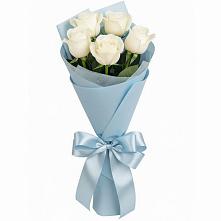 Букет 5 Белых роз Проуд в Горшечное