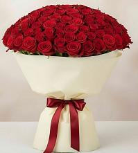 Букет 101 Красная роза Милано в Горшечное