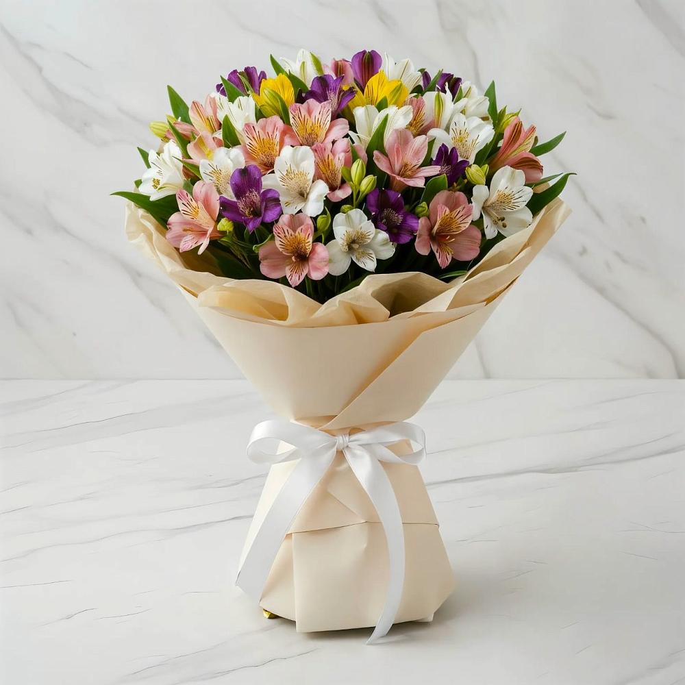 Букет цветов из: Альстромерии в Горшечное