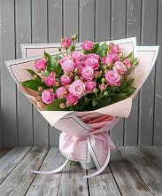 Букет Розовый кустик в Горшечное