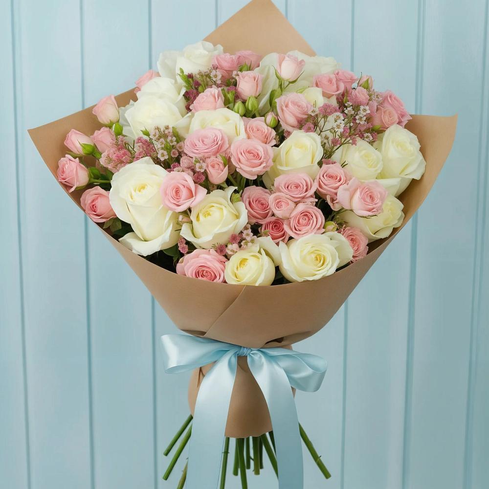 Букет цветов из: Розы в Горшечное