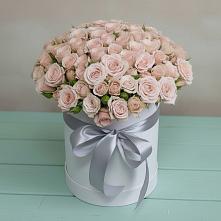 Цветочная композиция из Розы в шляпной коробке в Горшечное