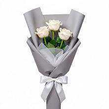 Букет 3 белые розы #REPLACE_PRED# Горшечное