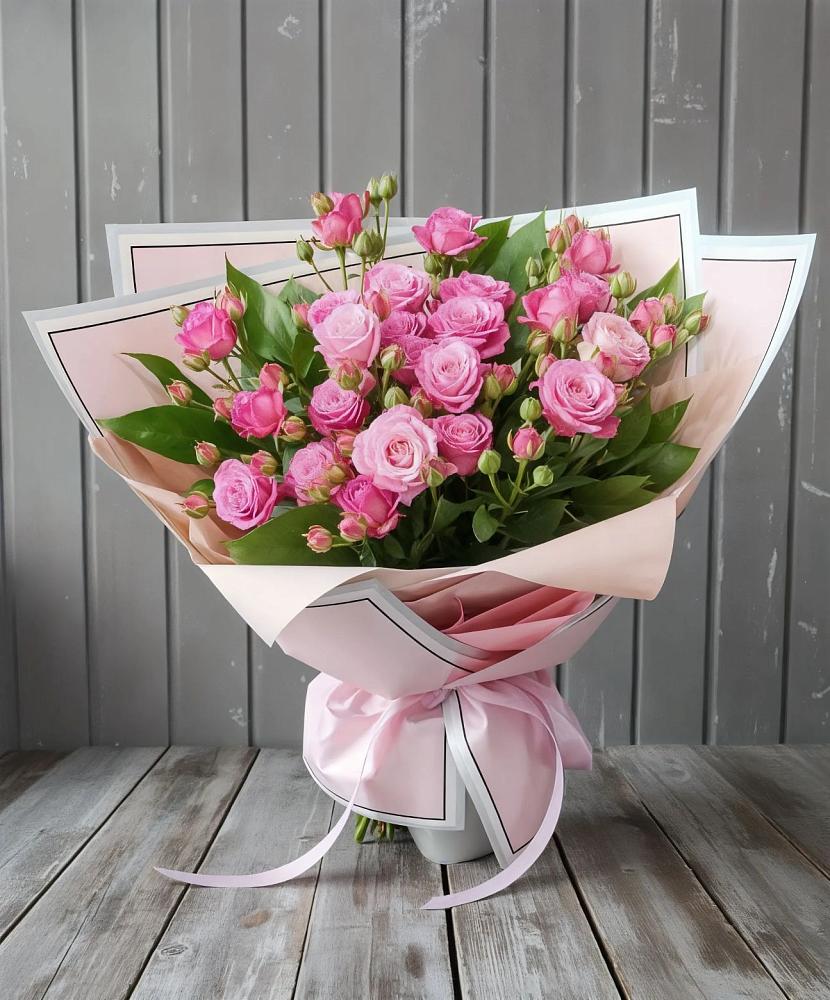 Букет Розовый кустик в Горшечное