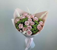 Букет цветов из:  Розы и Хризантемы в Горшечное
