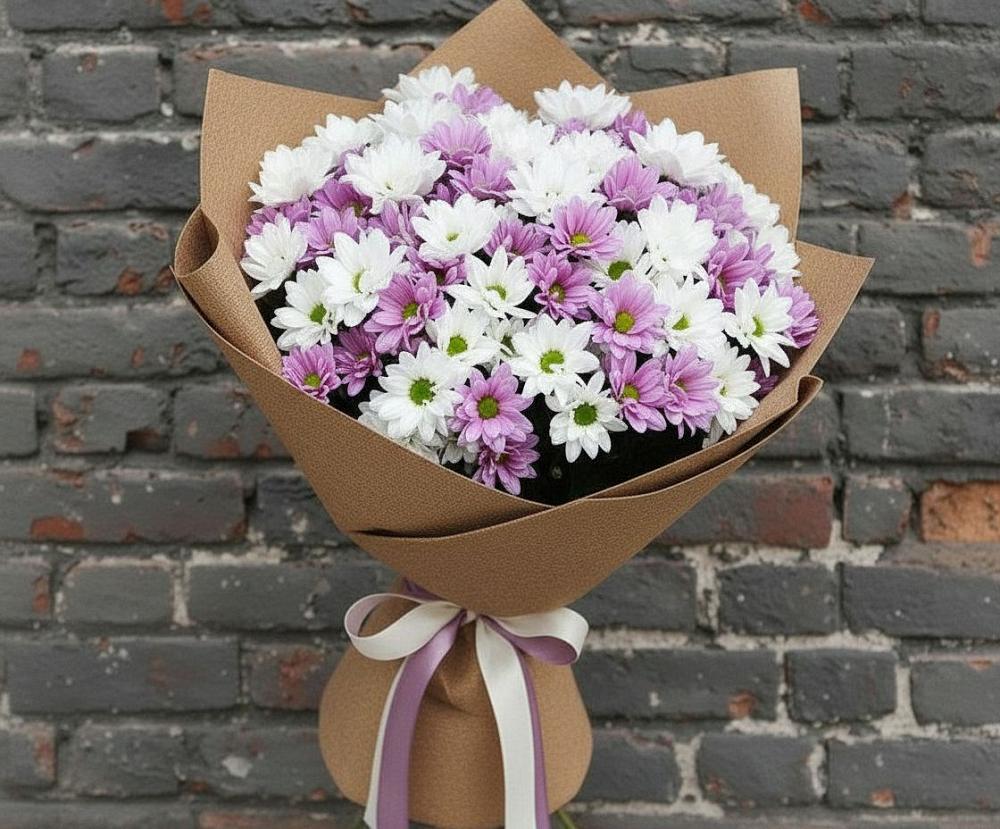 Букет цветов из: Хризантемы в Горшечное