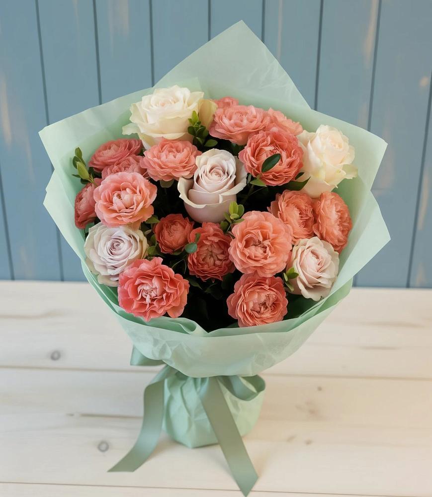 Букет цветов из: Розы в Горшечное