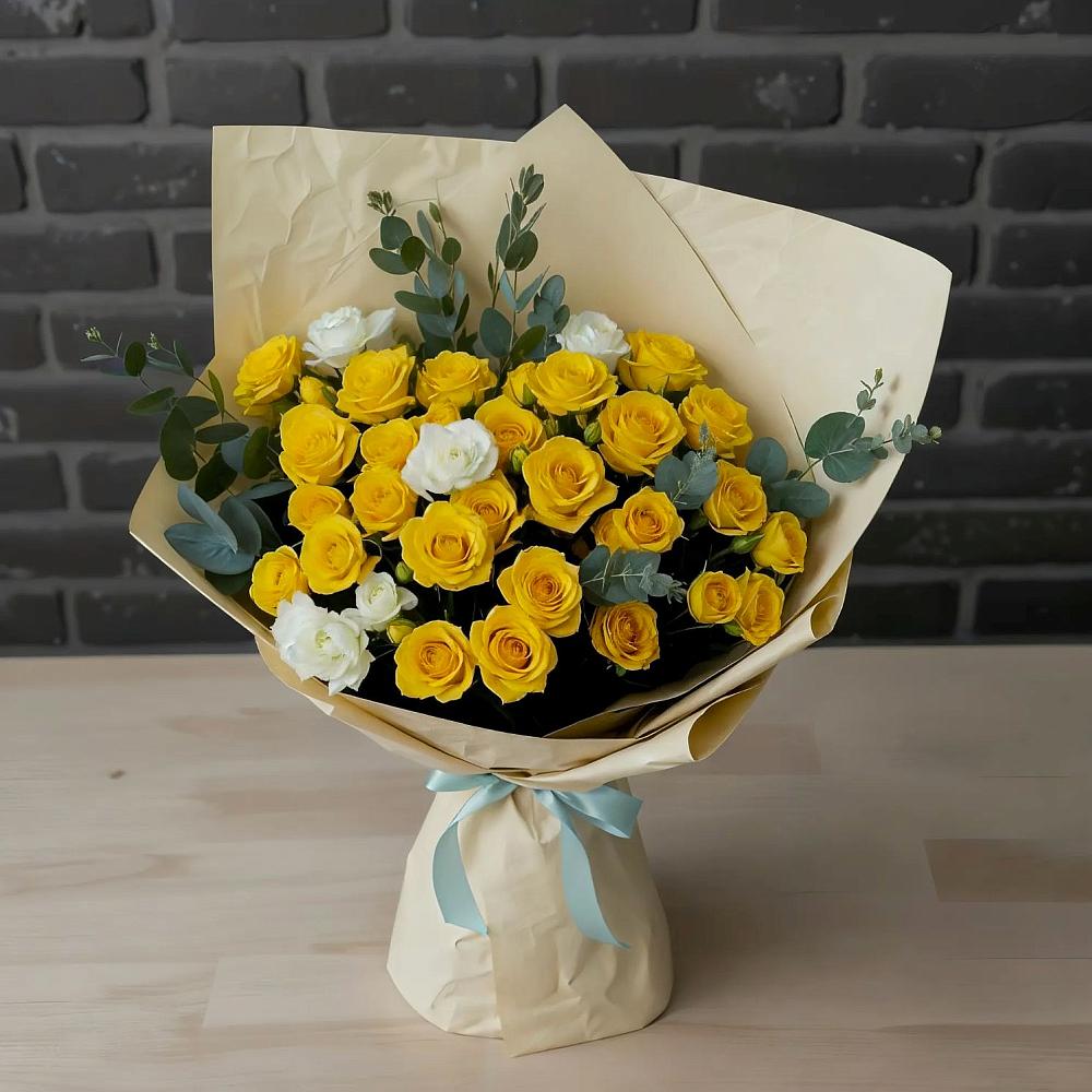 Букет цветов из: Розы в Горшечное