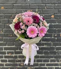 Букет цветов из:  Герберы и Хризантемы #REPLACE_PRED# Горшечное