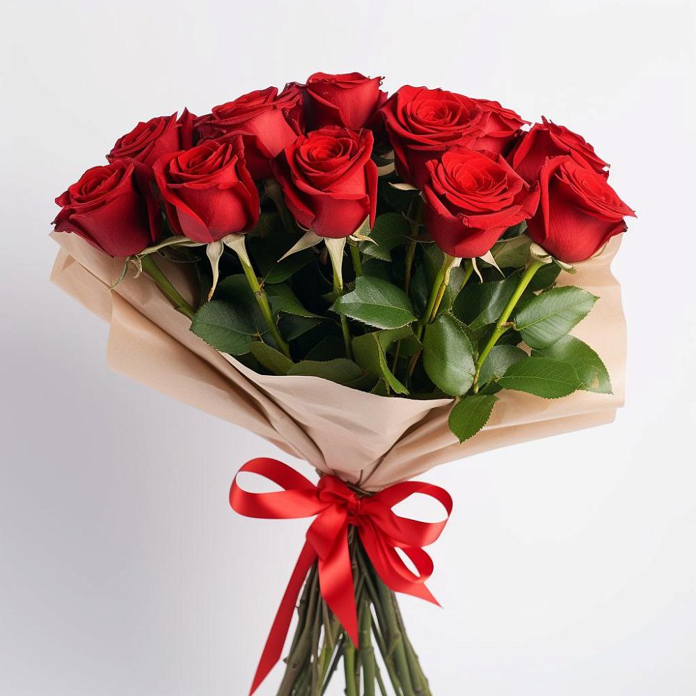 Букет 11 Красных роз Эдлесс Лав в Горшечное